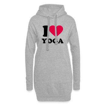I love yoga - Hoodie-Kleid - Grau meliert - Vorne