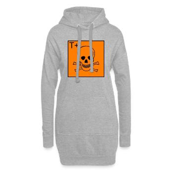 Avertissement hautement toxique. Avertissement très toxique - Sweat-shirt à capuche long Femme - gris chiné - Devant