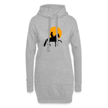 Cheval - Sweat-shirt à capuche long Femme - gris chiné - Devant