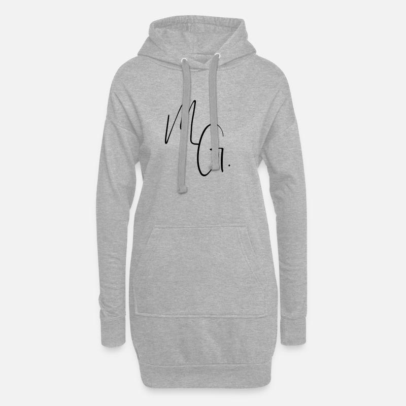 Initialen M.G - Hoodie-Kleid - Grau meliert