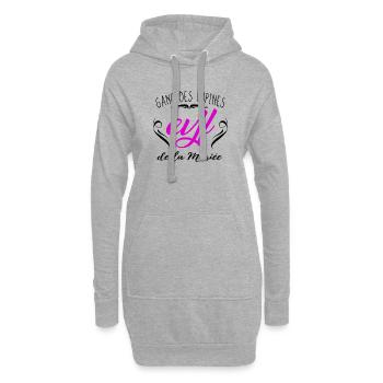 Gang des copines de la mariée - Sweat-shirt à capuche long Femme - gris chiné - Devant