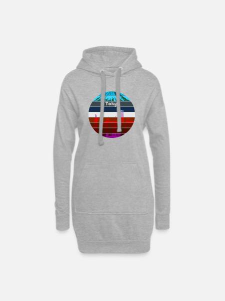 Tokyo - Hoodie-Kleid - Grau meliert