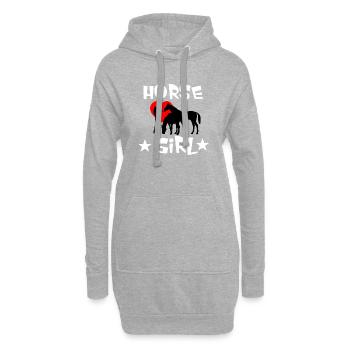 Cheval - Sweat-shirt à capuche long Femme - gris chiné - Devant