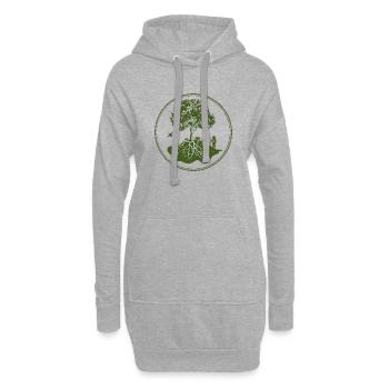 Permaculture Jardinage Jardinage Jardinier - Sweat-shirt à capuche long Femme - gris chiné - Devant
