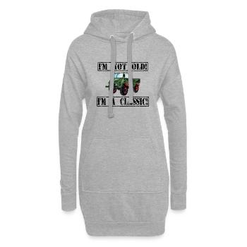 Je ne suis pas vieux - Je suis un classique / Unimog - Sweat-shirt à capuche long Femme - gris chiné - Devant
