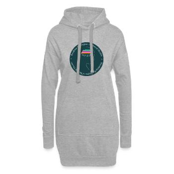 Briser la stigmatisation de la santé mentale - Sweat-shirt à capuche long Femme - gris chiné - Devant