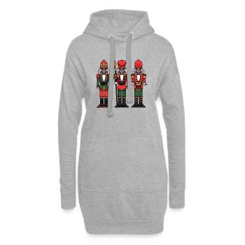 Cartoon Nussknacker's - Hoodie-Kleid - Grau meliert - Vorne