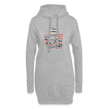 alsace hopla mulhouse strasbourg colmar 67 68 foot - Sweat-shirt à capuche long Femme - gris chiné - Devant