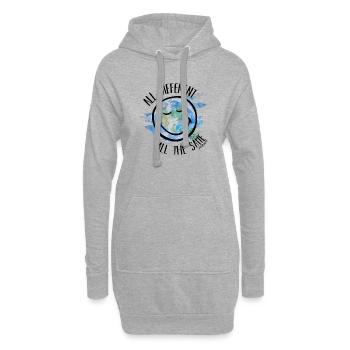 Alle unterschiedlich All the Same Smileyworld schwarz - Hoodie-Kleid - Grau meliert - Vorne