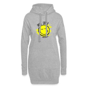Just Smile smileyworld - Sweat-shirt à capuche long Femme - gris chiné - Devant