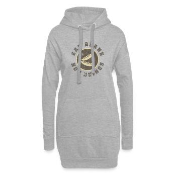 Végétarien végétalien dicton végétalien - Sweat-shirt à capuche long Femme - gris chiné - Devant