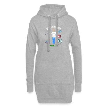 Examen Pflegekraft Pflege Ausbildung Shirt - Hoodie-Kleid - Grau meliert - Vorne