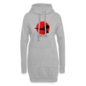 karaté - Sweat-shirt à capuche long Femme - gris chiné - Devant