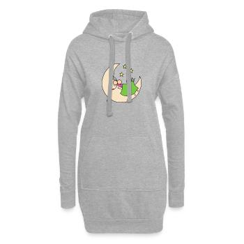 Djenné Wana rêver - Sweat-shirt à capuche long Femme - gris chiné - Devant