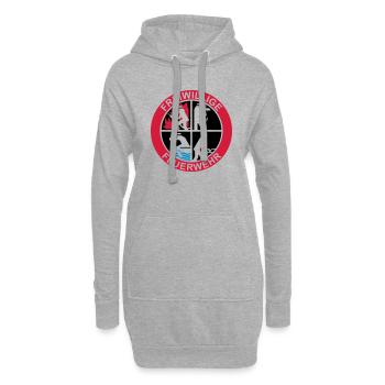 Freiwillige Feuerwehr Logo 3farbig - Hoodie-Kleid - Grau meliert - Vorne