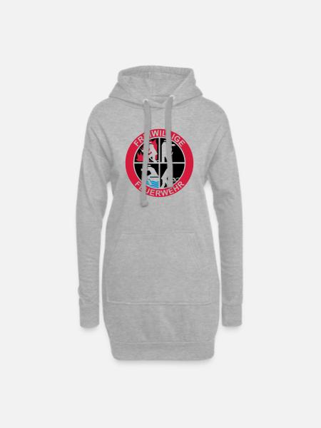 Freiwillige Feuerwehr Logo 3farbig - Hoodie-Kleid - Grau meliert