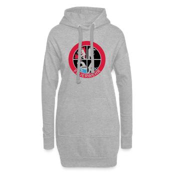 Feuerwehr Logo 3farbig - Hoodie-Kleid - Grau meliert - Vorne