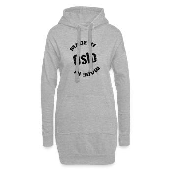 Hergestellt in Oslo - Hoodie-Kleid - Grau meliert - Vorne