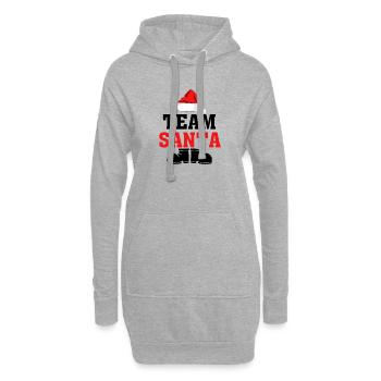 Team Santa Weihnachtgeschenk Outfit Ugly Christmas - Hoodie-Kleid - Grau meliert - Vorne