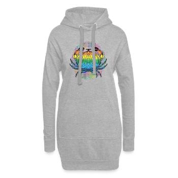 Krebs - Hoodie-Kleid - Grau meliert - Vorne