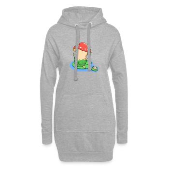 Bath Mushroom - Hoodie Dress - heather grey - Front