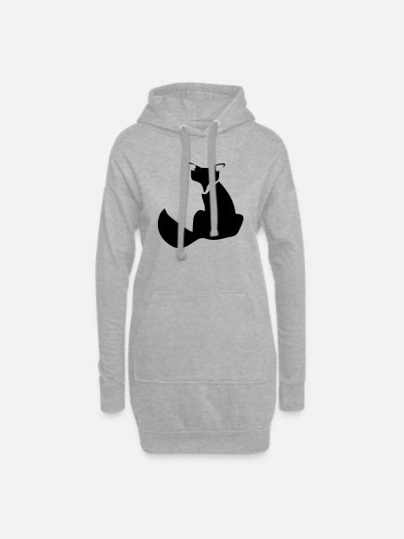 fuchs - Hoodie-Kleid - Grau meliert