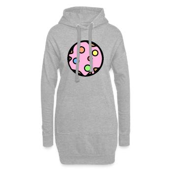 Biscuit - Sweat-shirt à capuche long Femme - gris chiné - Devant