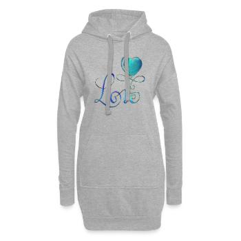 Valentinstag Valentinstag - Hoodie-Kleid - Grau meliert - Vorne
