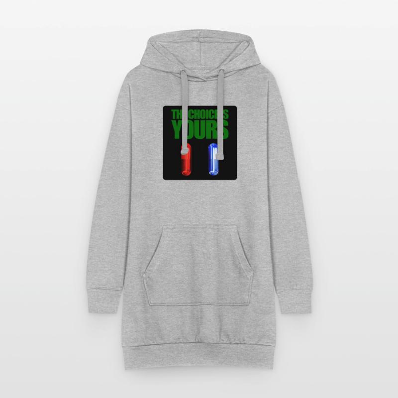 Matrix rote oder blaue Pille Hoodie-Kleid