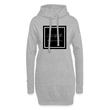 Zitat Friedrich Nietzsche - Hoodie-Kleid - Grau meliert - Vorne