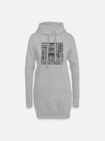 WERTE - Hoodie-Kleid - Grau meliert