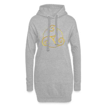 Triskele - Celtic Symbol 3 - Hoodie Dress - heather grey - Front