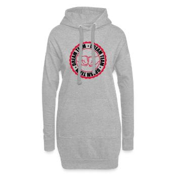 Équipe de rêve Stamp - Sweat-shirt à capuche long Femme - gris chiné - Devant