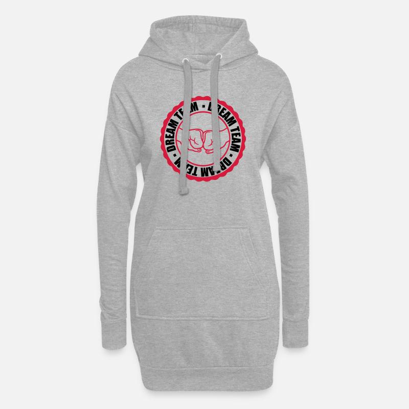 Stempel Dream Team - Hoodie-Kleid - Grau meliert