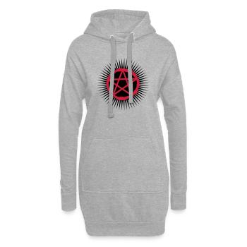 Lumières Pentagram Logo - Sweat-shirt à capuche long Femme - gris chiné - Devant
