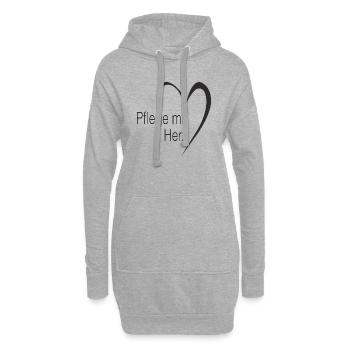 Pflege - Hoodie-Kleid - Grau meliert - Vorne