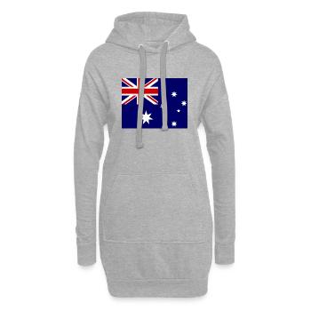 Drapeau de l’Australie - Sweat-shirt à capuche long Femme - gris chiné - Devant