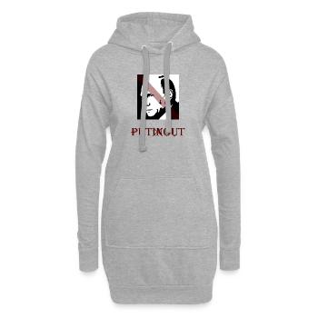 Putin - Putout Ukraine Krieg Russland für Frieden! - Hoodie-Kleid - Grau meliert - Vorne