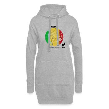 GA0, Mali - Hoodie-Kleid - Grau meliert - Vorne