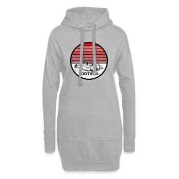 BEAU LOGO DES MONTAGNES ET DU TYROL DU SUD - Sweat-shirt à capuche long Femme - gris chiné - Devant