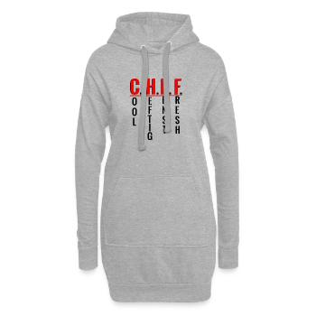 CHEF - Hoodie-Kleid - Grau meliert - Vorne