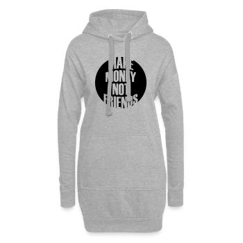 Dire Circle Money - Sweat-shirt à capuche long Femme - gris chiné - Devant