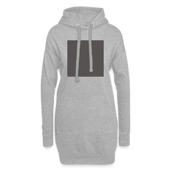 Carré gris anthracite couleur fond 25 x 25 - Sweat-shirt à capuche long Femme - gris chiné - Devant