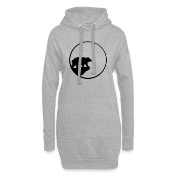 Mond Klippe Bär - Hoodie-Kleid - Grau meliert - Vorne