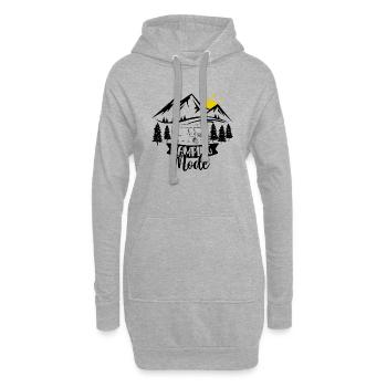 Mode camping avec camping-car - Sweat-shirt à capuche long Femme - gris chiné - Devant