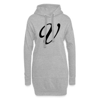 V - Hoodie-Kleid - Grau meliert - Vorne