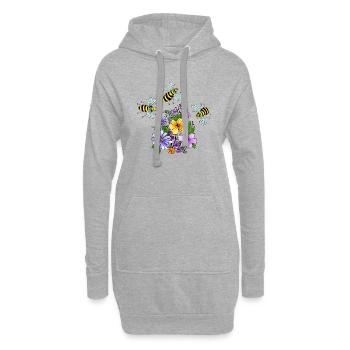 Insekten - Hoodie-Kleid - Grau meliert - Vorne