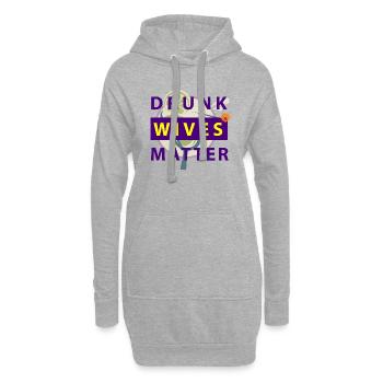 les femmes ivres comptent - Sweat-shirt à capuche long Femme - gris chiné - Devant