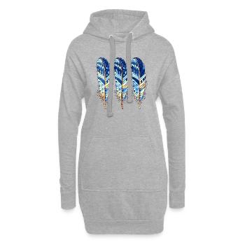 Feder - Hoodie-Kleid - Grau meliert - Vorne