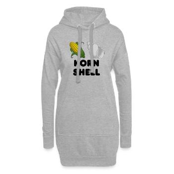 Korn Shell | KSH | Maisschale - Hoodie-Kleid - Grau meliert - Vorne